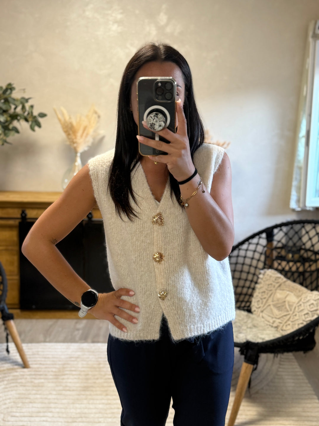 Gilet maga beige