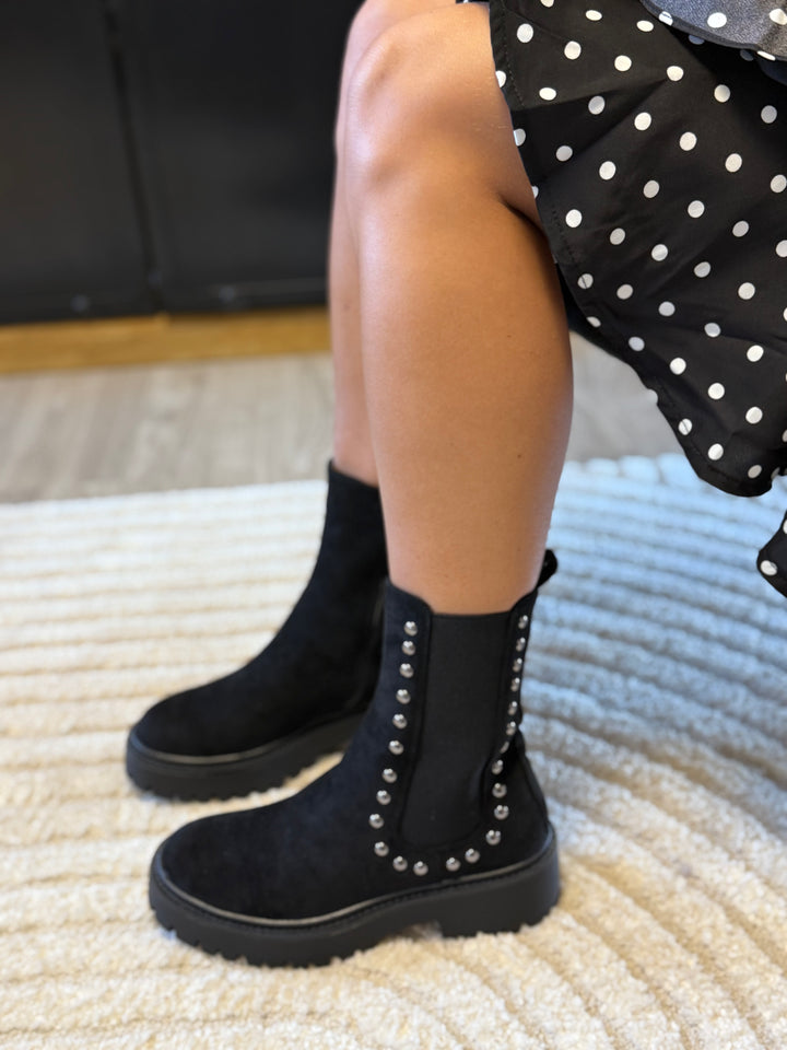 Bottines noir clou