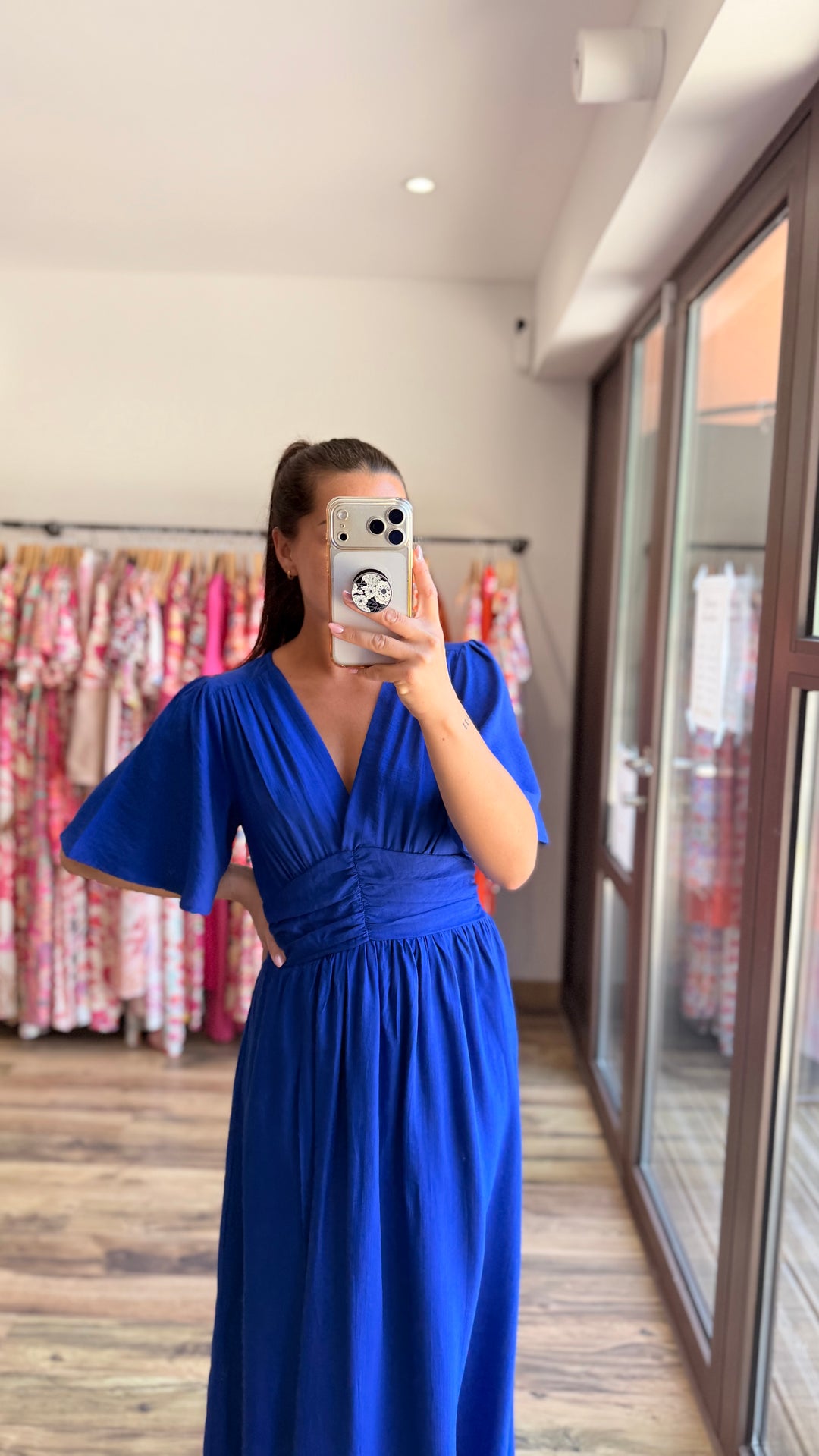 Robe longue Appo bleu roi