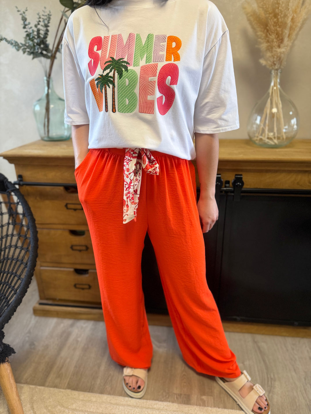 Pantalon Wilma orange CURVY