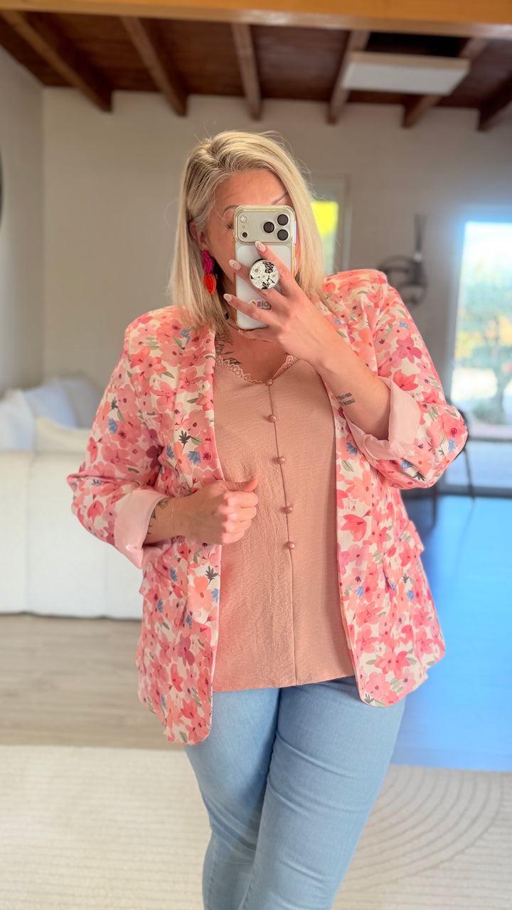 Top Hosa rose poudré CURVY