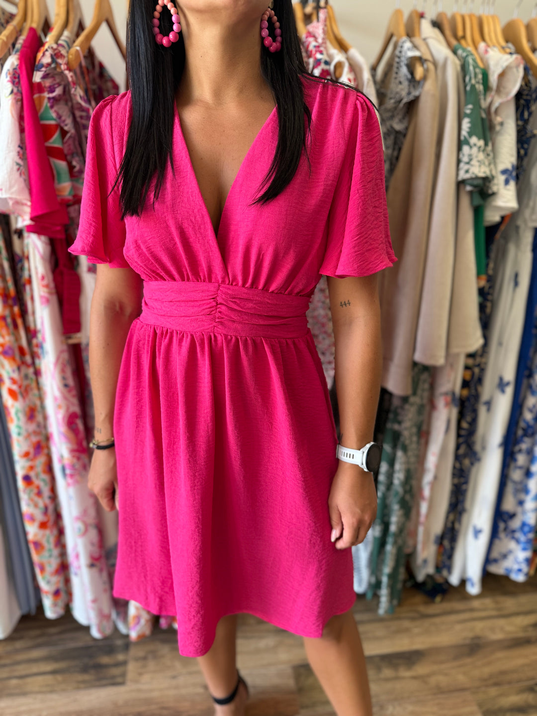 Robe Anail rose CURVY