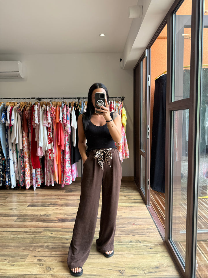 Pantalon Eliam chocolat