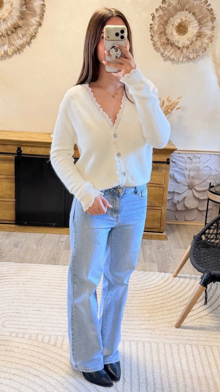 Gilet Énora blanc