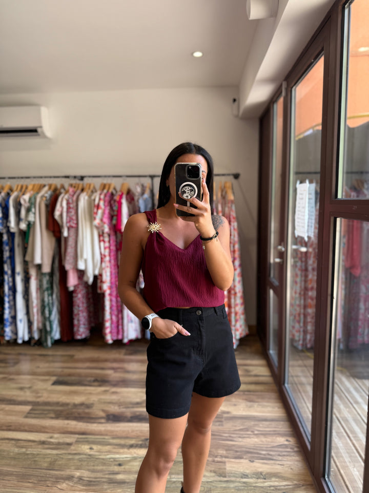 Top Soleya bordeaux