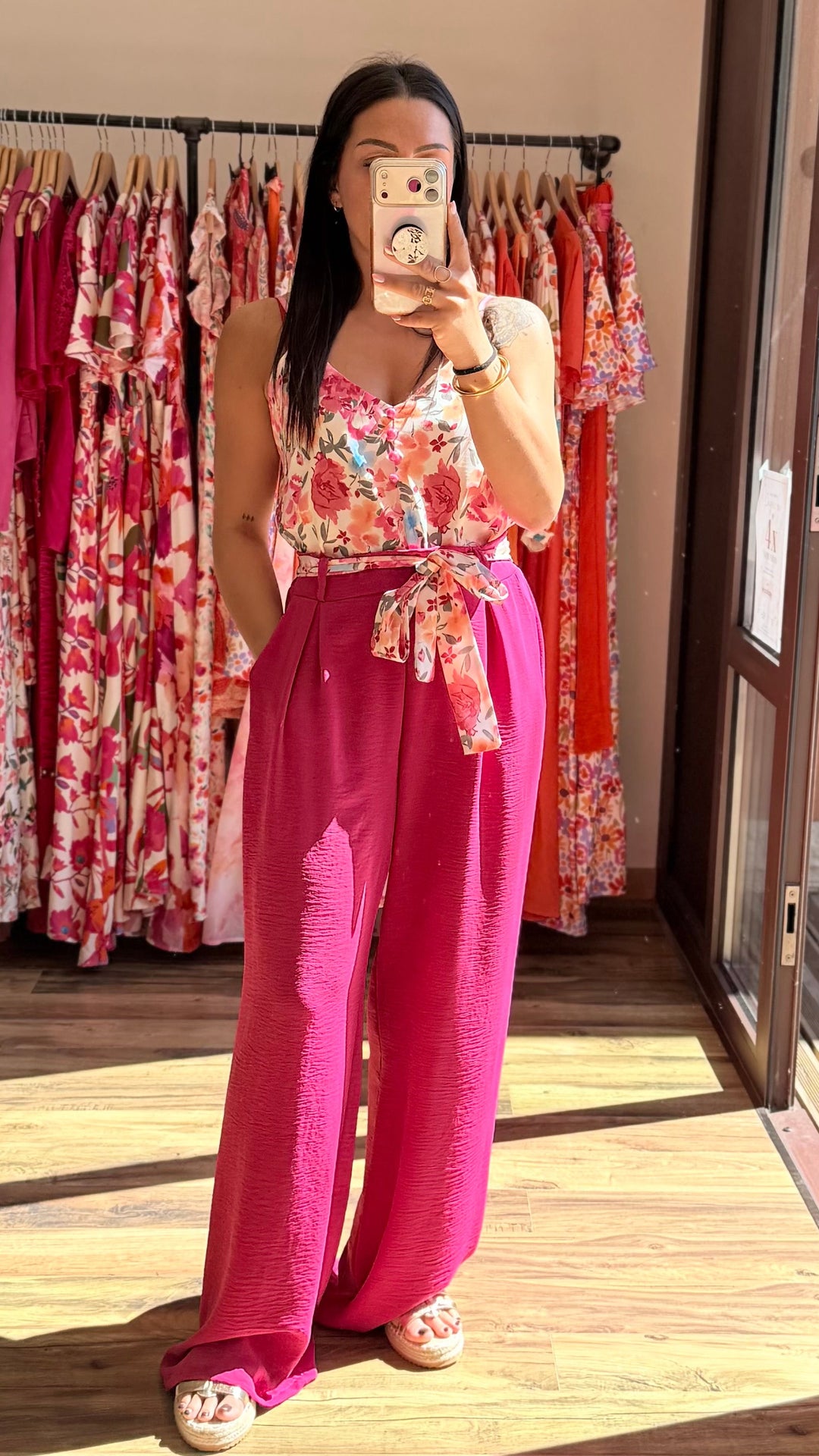 Pantalon Candice fushia CURVY