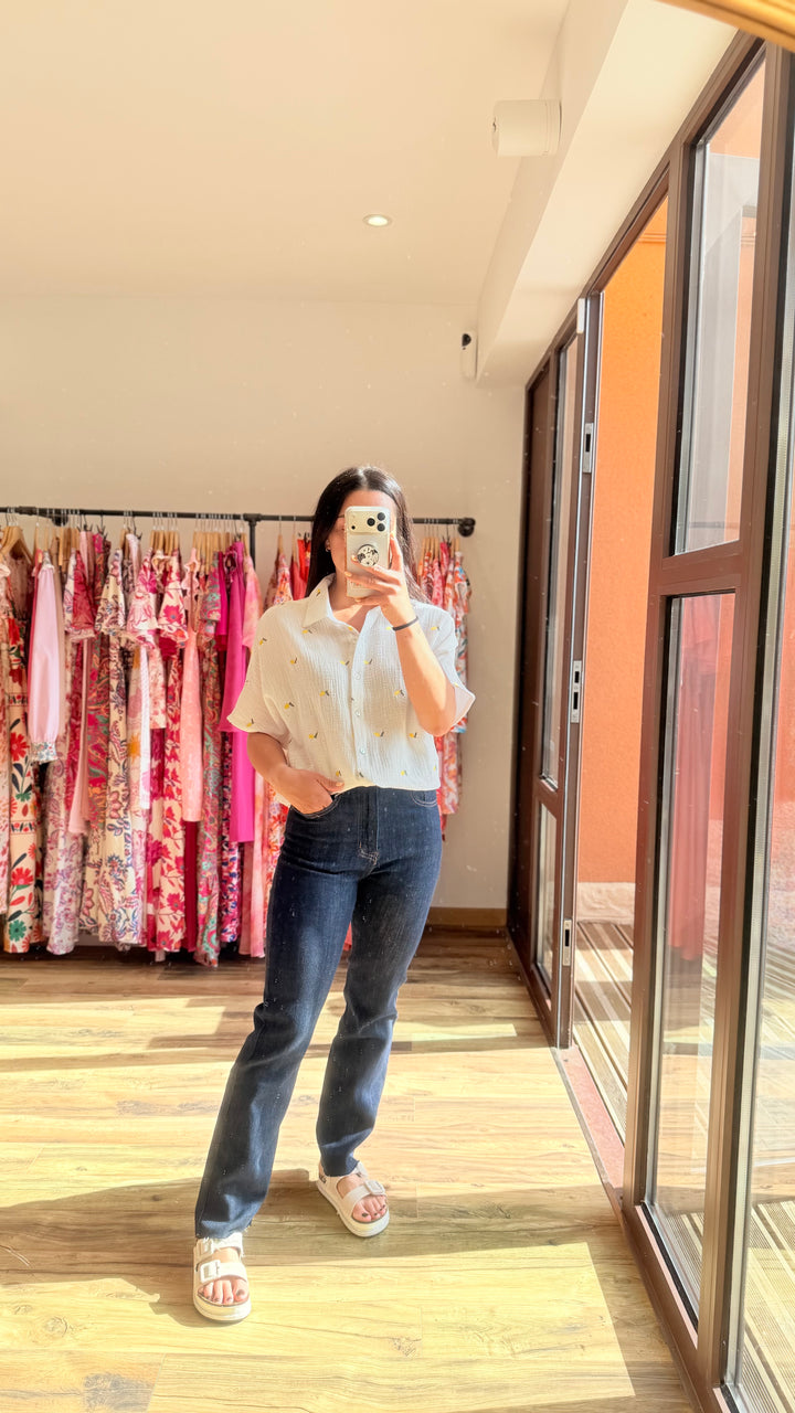 Chemise gaze citrons