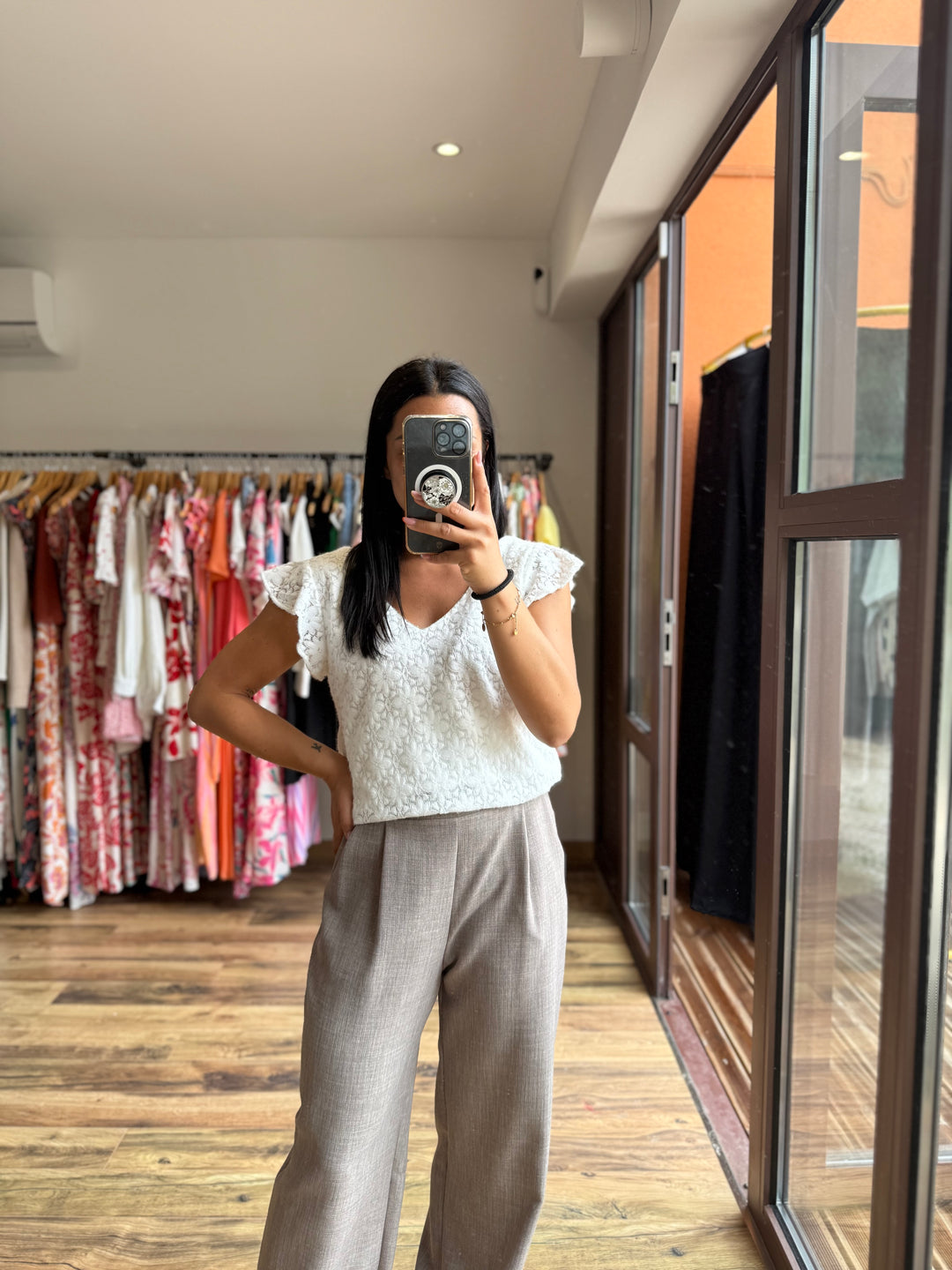 Pantalon Edy taupe