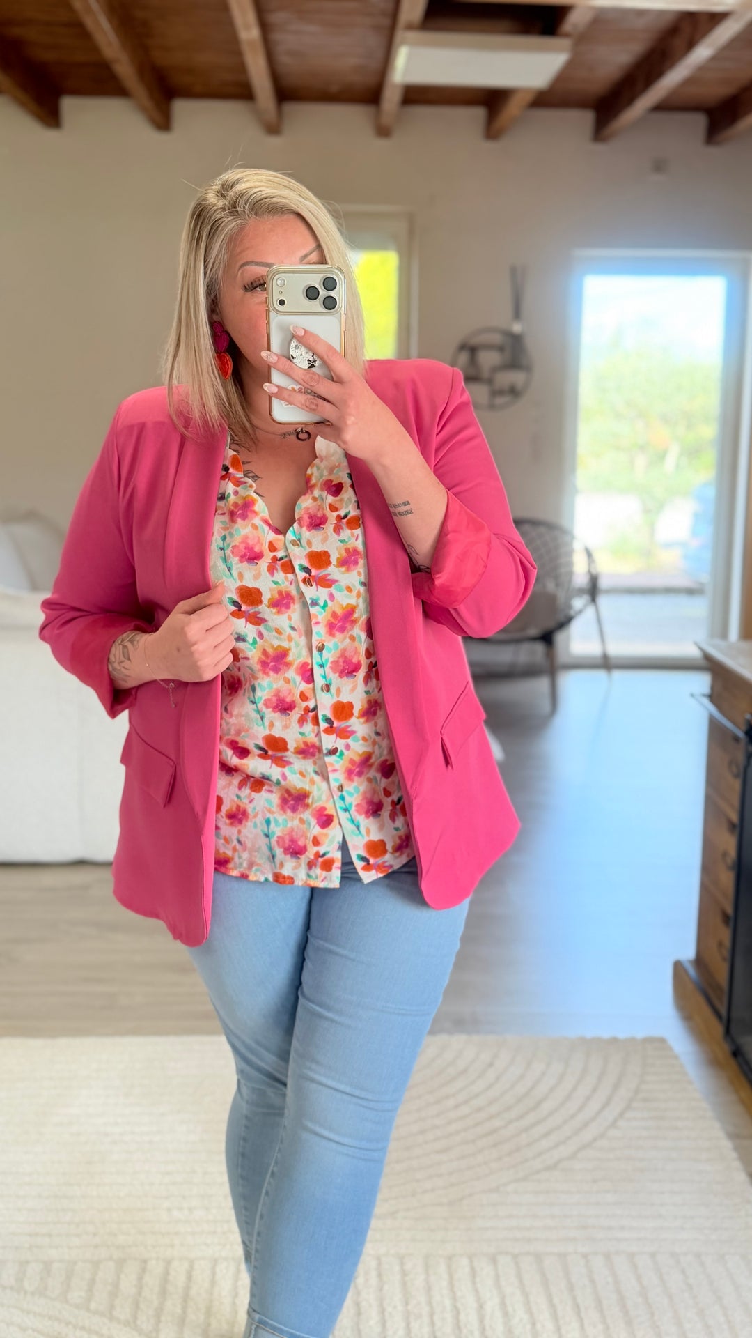 Blazer fushia CURVY 42 au 46