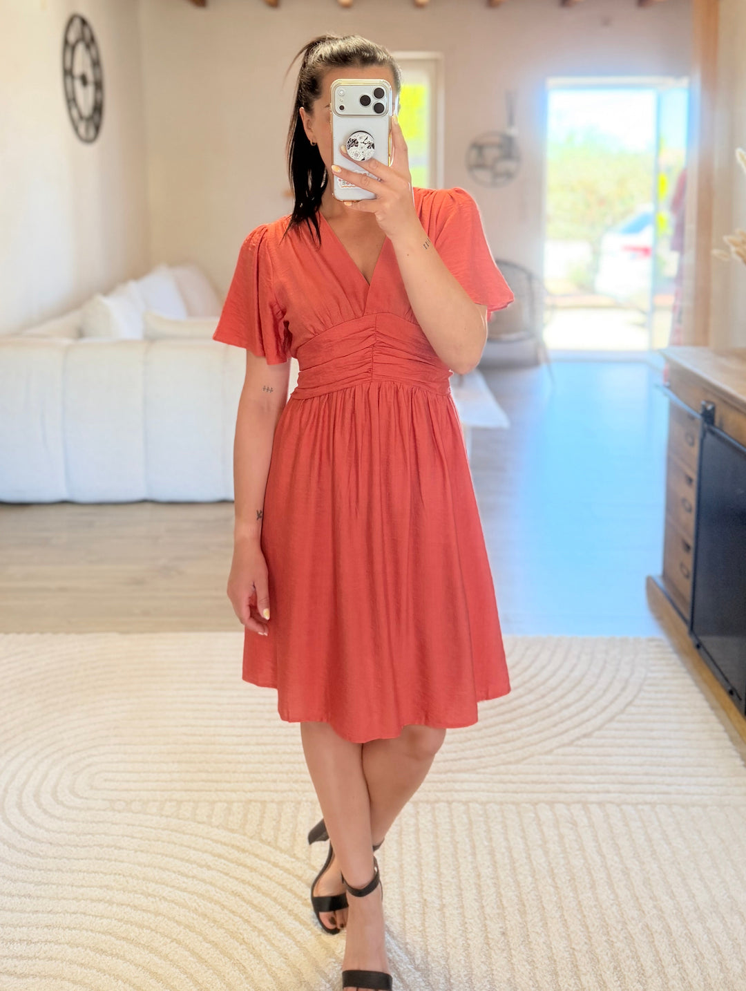 Robe Appo courte corail
