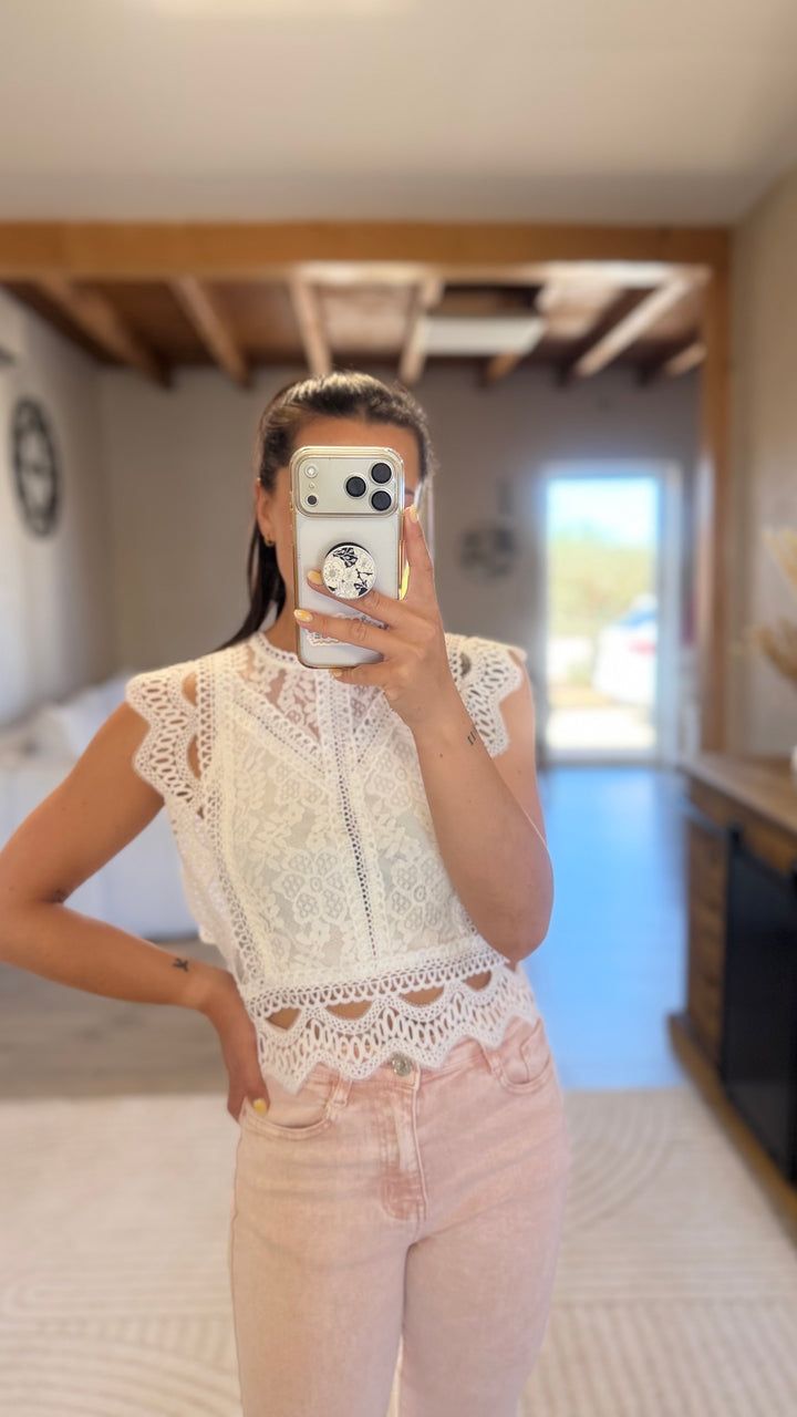 Top Uline blanc
