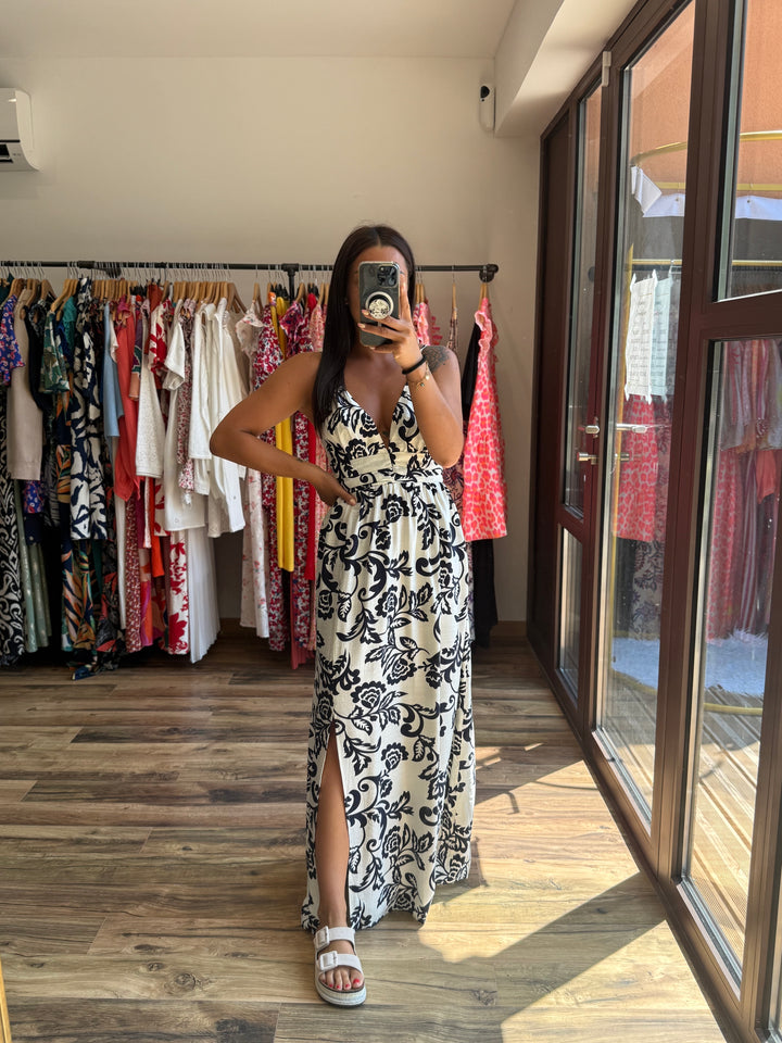 Robe longue Étienne marine