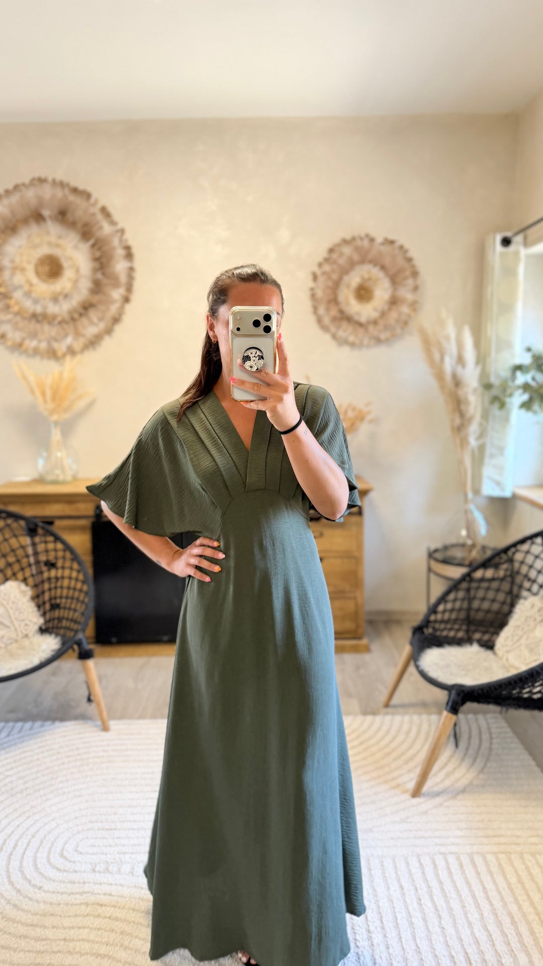 Robe longue Jehan CURVY kaki