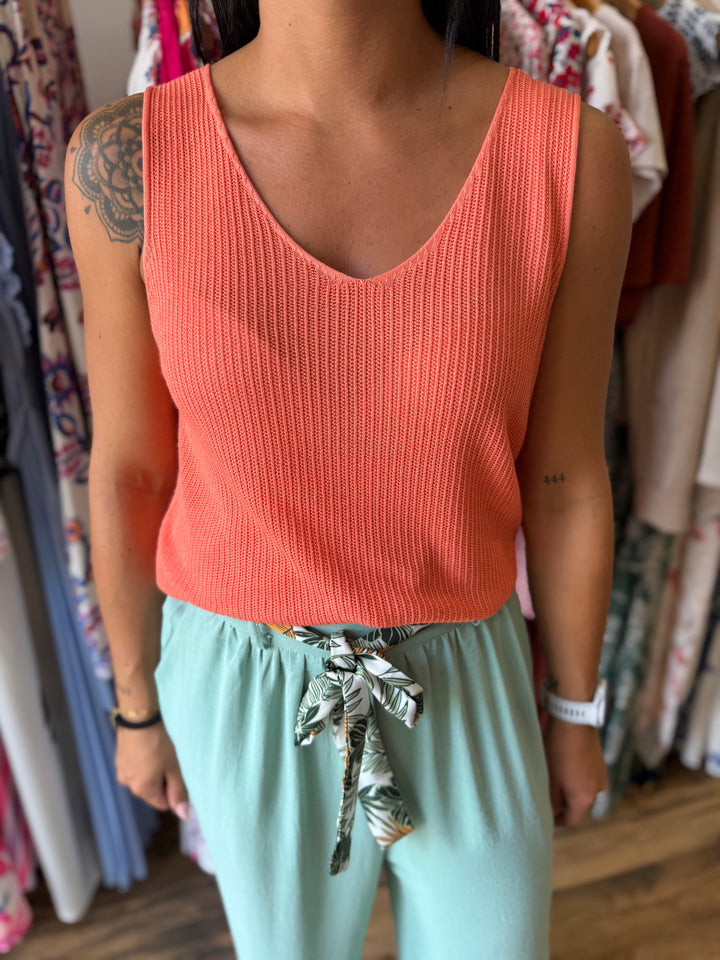 Top Odile corail