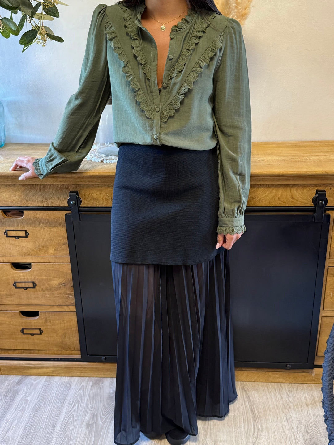 Chemise Ray kaki