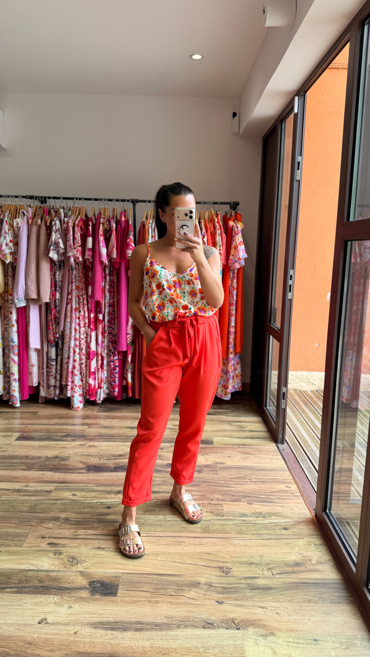 Pantalon Evy corail