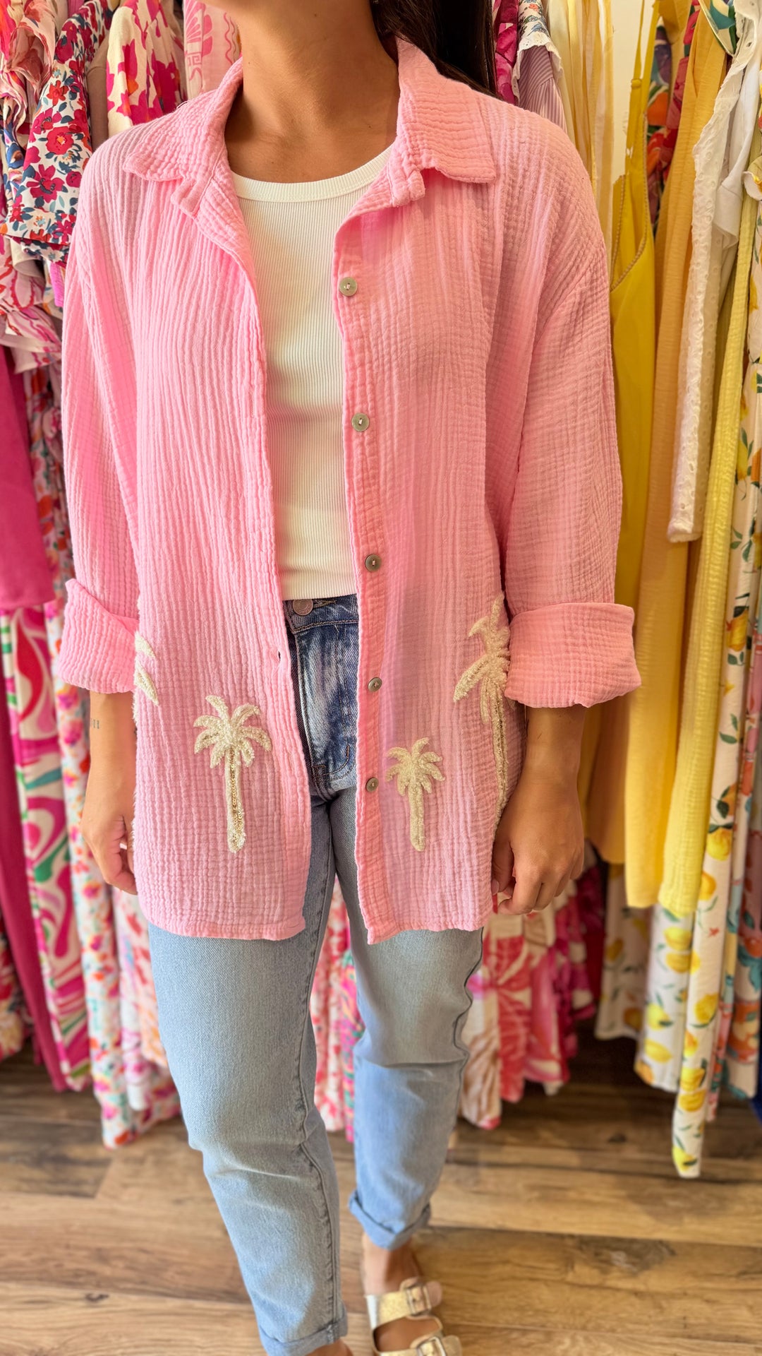Chemise Palm rose CURVY