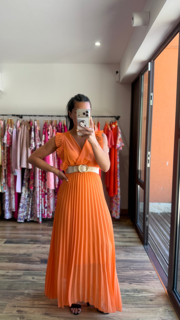 Robe longue Berenice orange