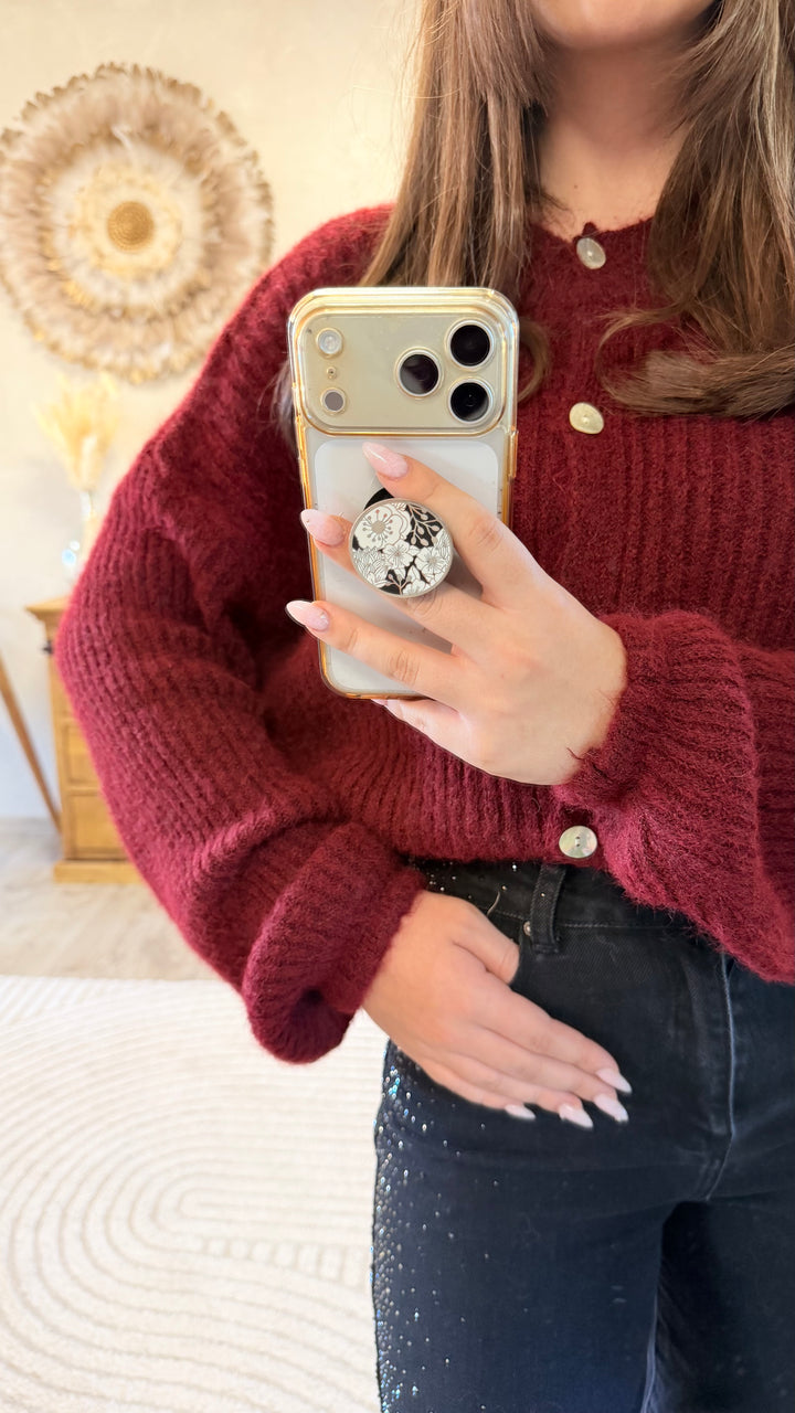 Gilet Roxane bordeaux