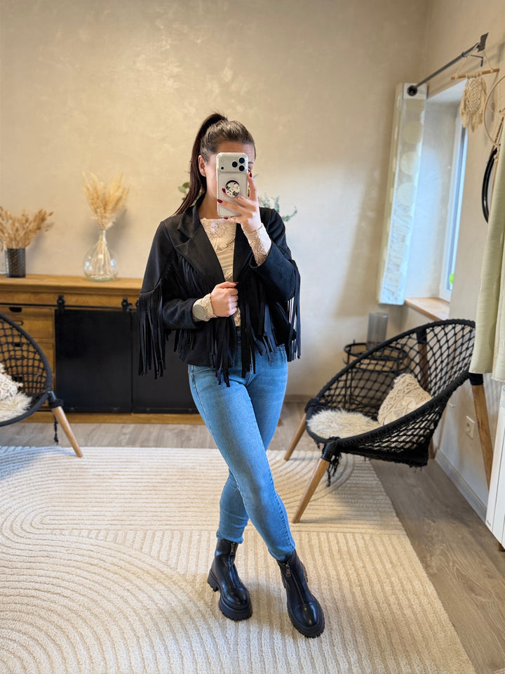 Veste à frange Yelle