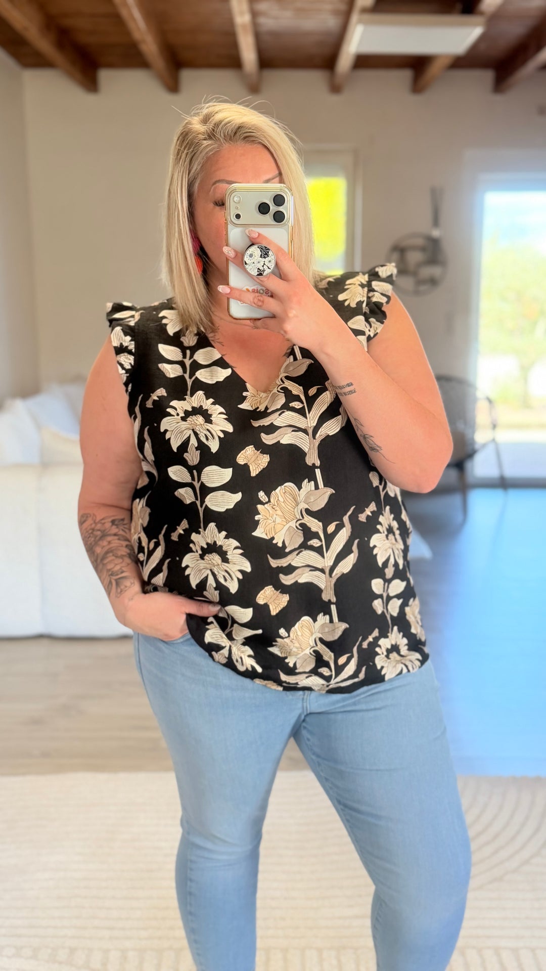 Blouse Flora noir