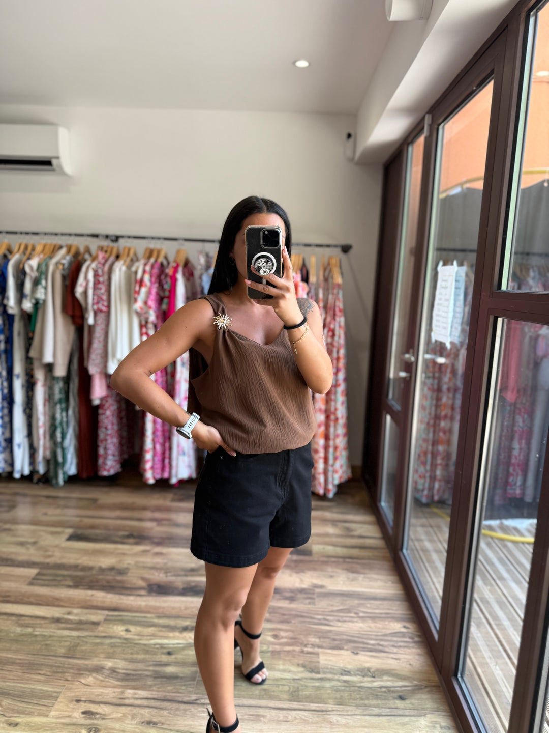 Top Soleya marron
