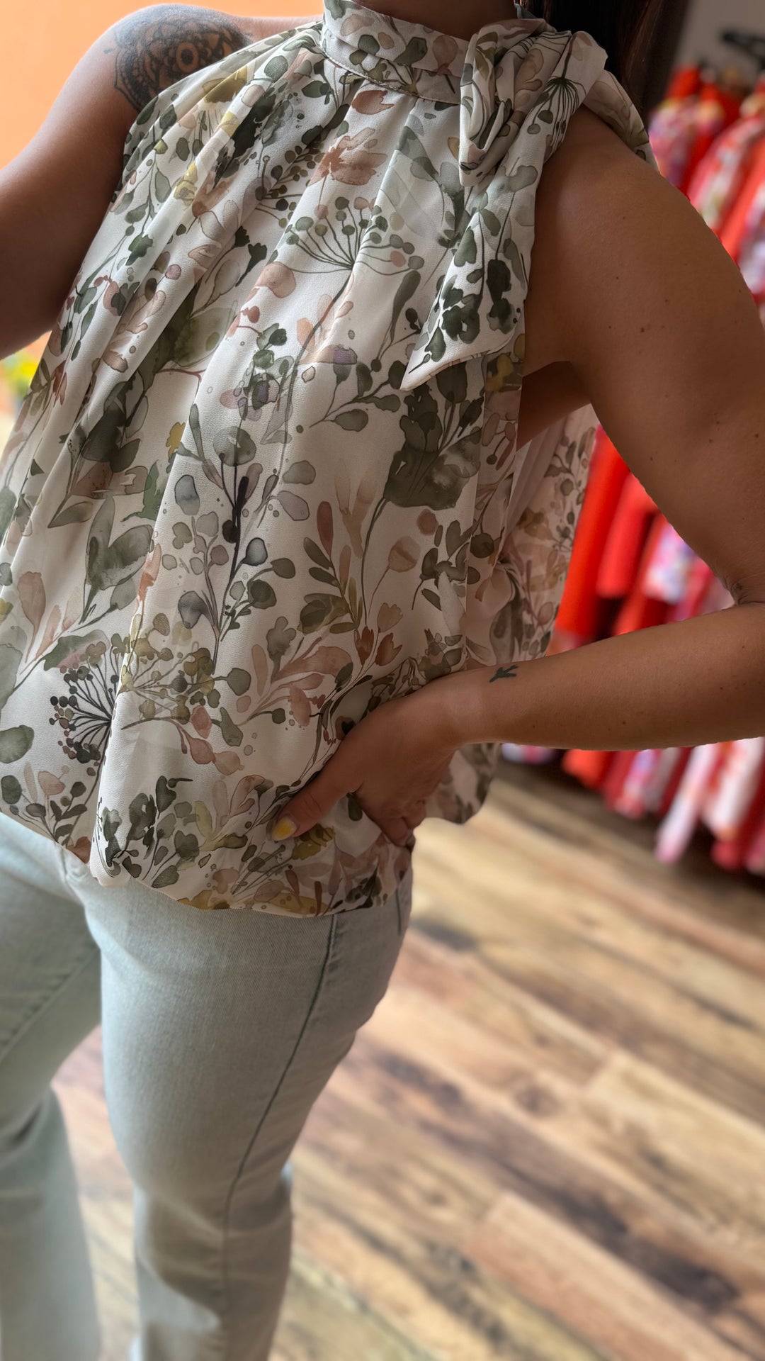 Top Zalia vert