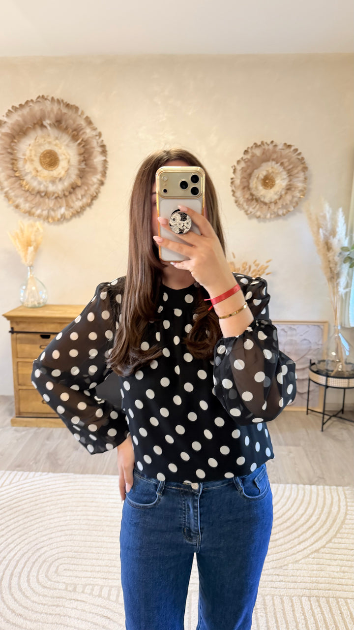 Blouse Belly Noir