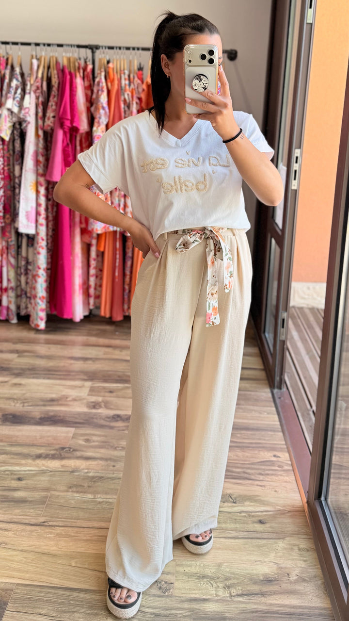 Pantalon Candice beige CURVY