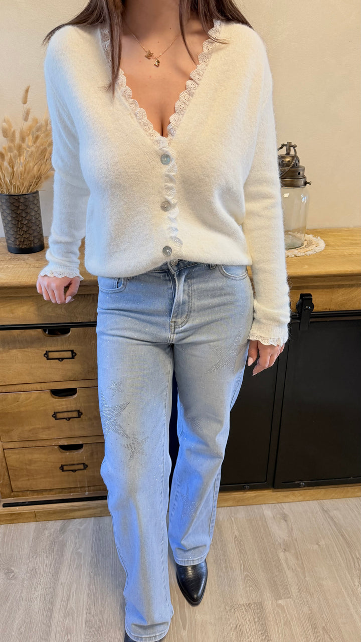Gilet Énora blanc