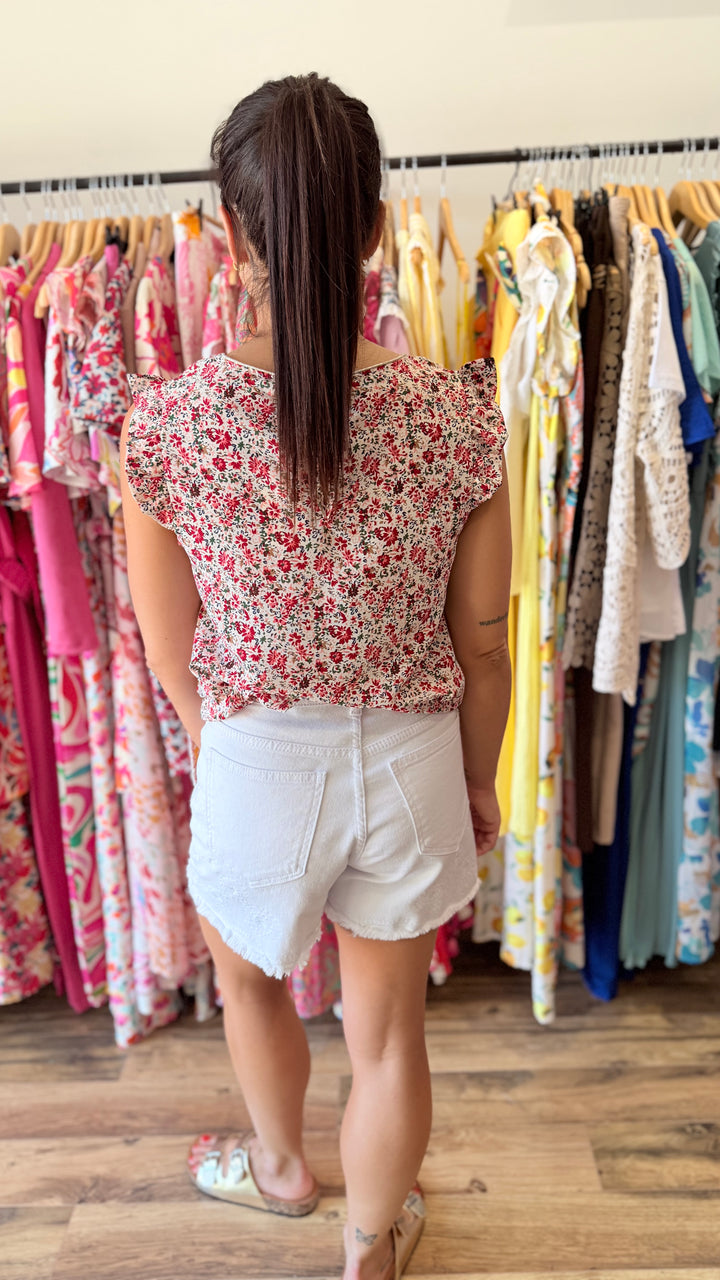 Short en jean blanc Omega