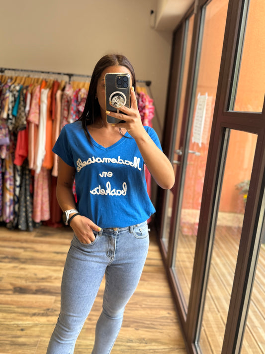 Teeshirt mademoiselle Bleu