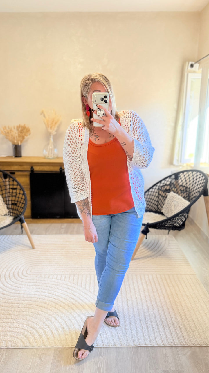 Top raph orange CURVY