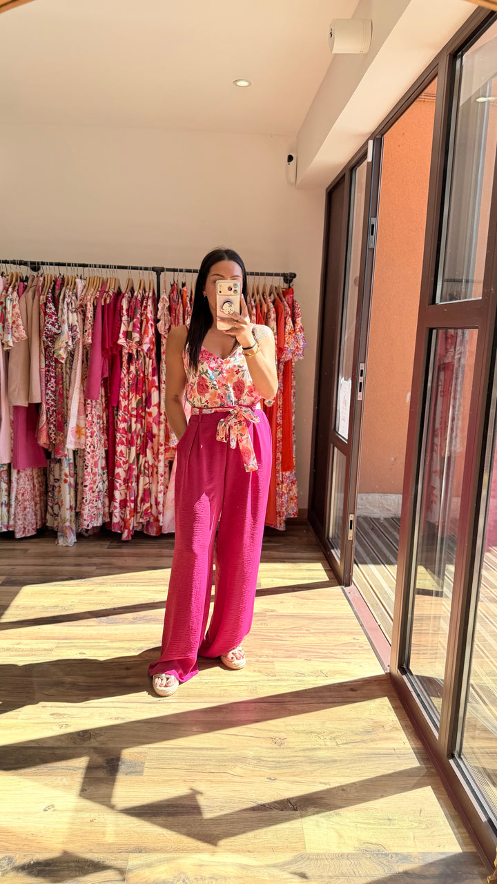 Pantalon Candice rose fushia
