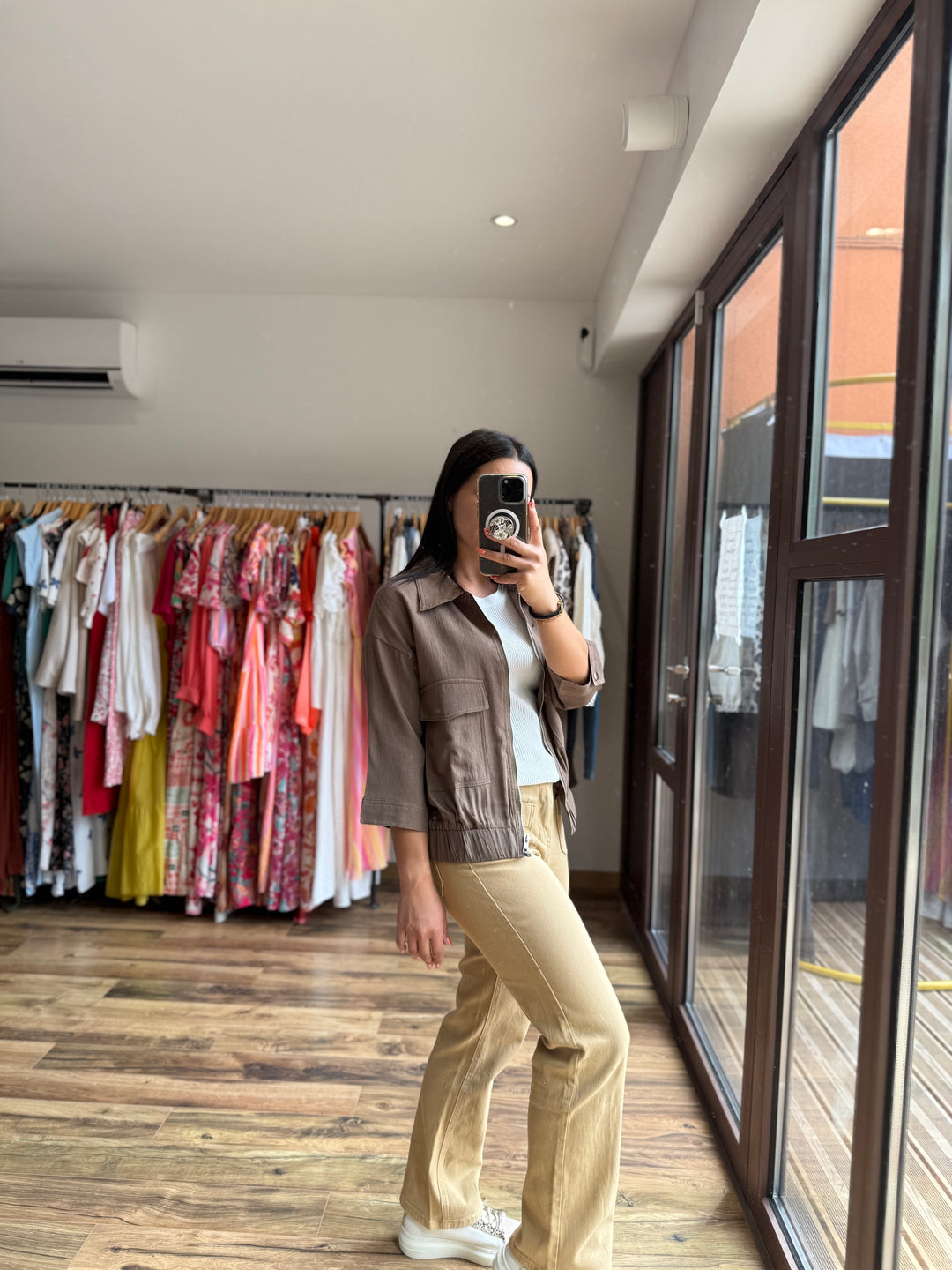 Veste zip chocolat