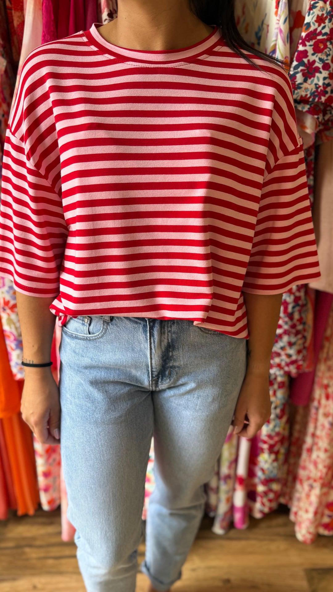 Teeshirt Lyna rouge ( ouvert dos)