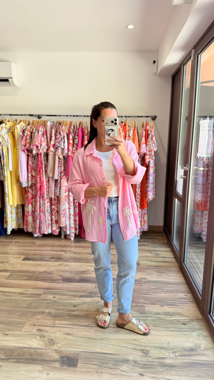 Chemise Palm rose CURVY
