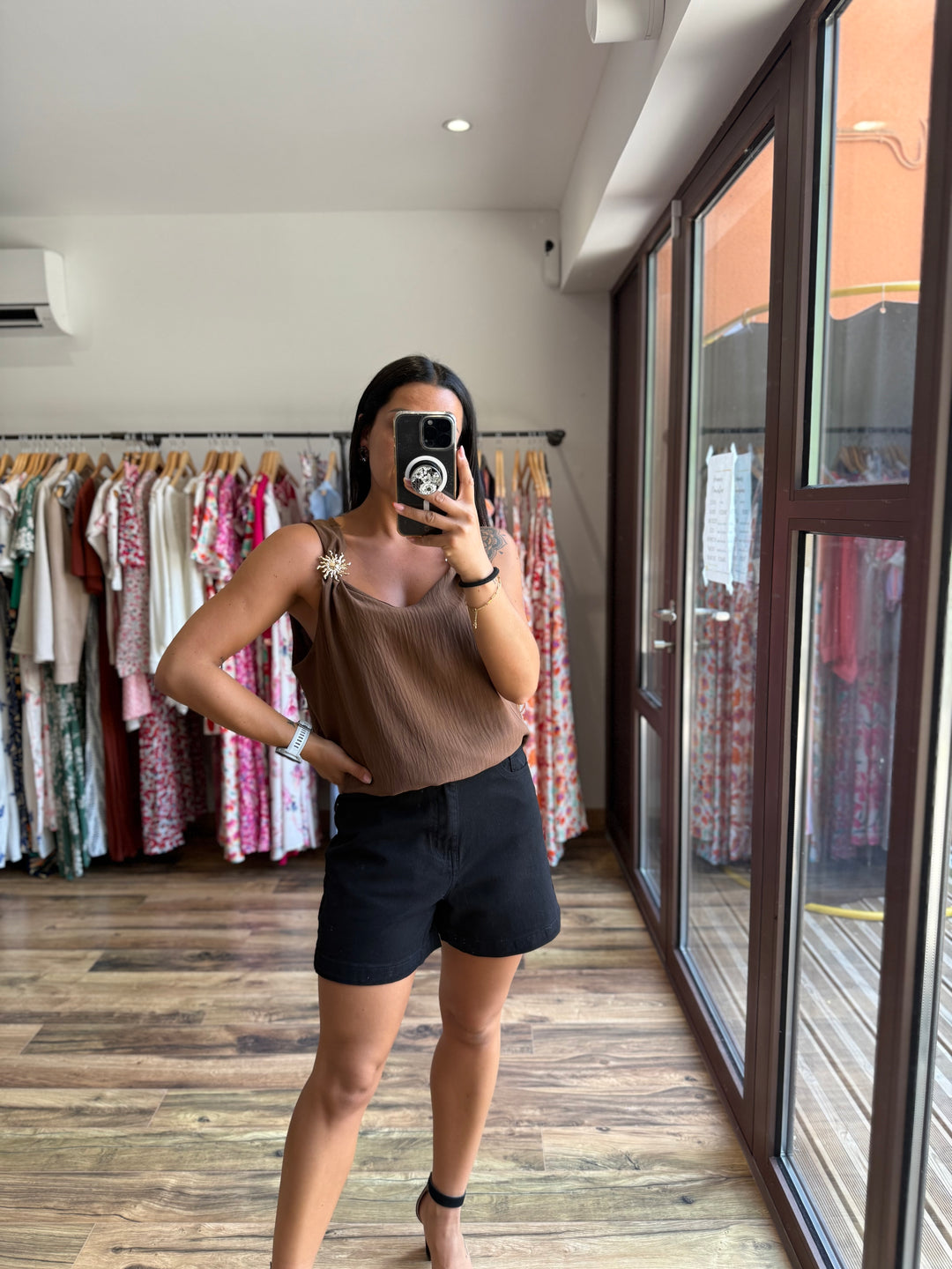 Top Soleya marron