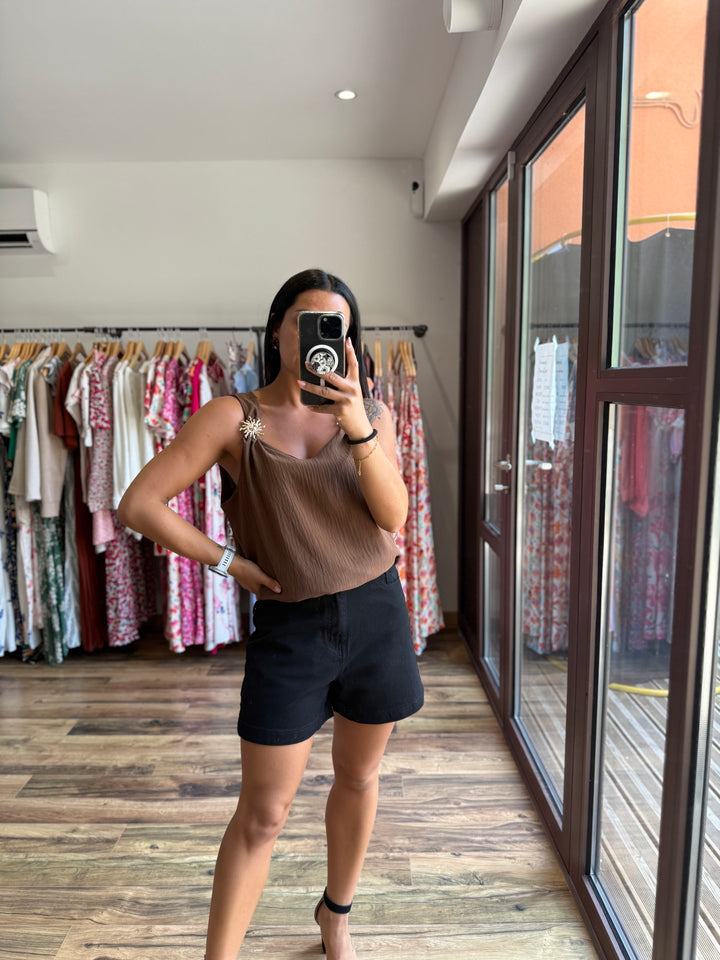 Top Soleya marron