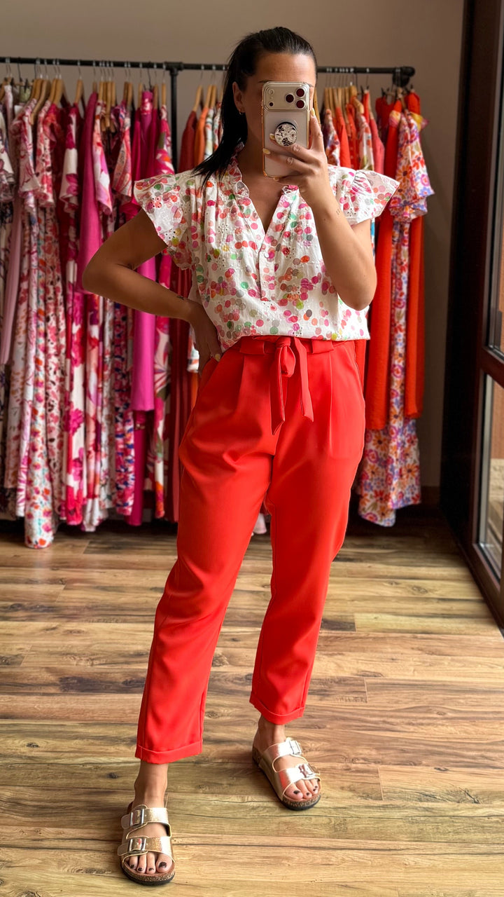 Pantalon Evy corail