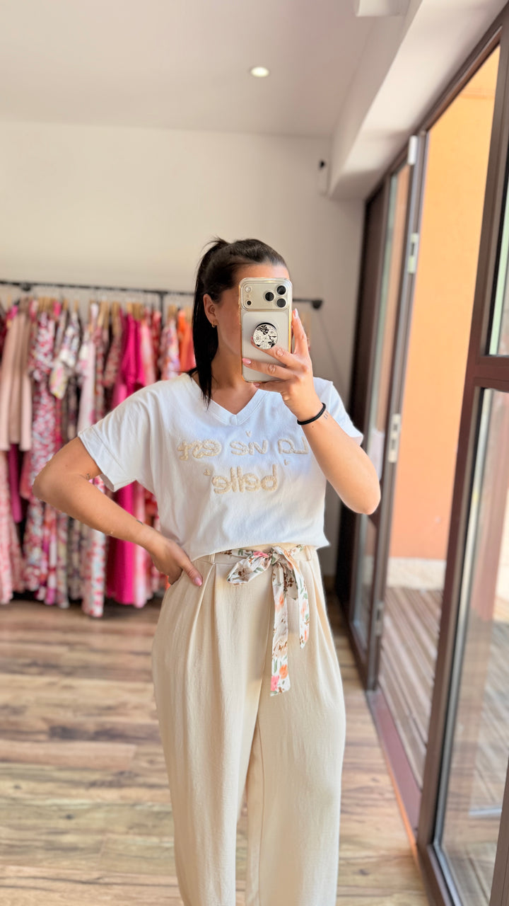 Pantalon Candice beige CURVY