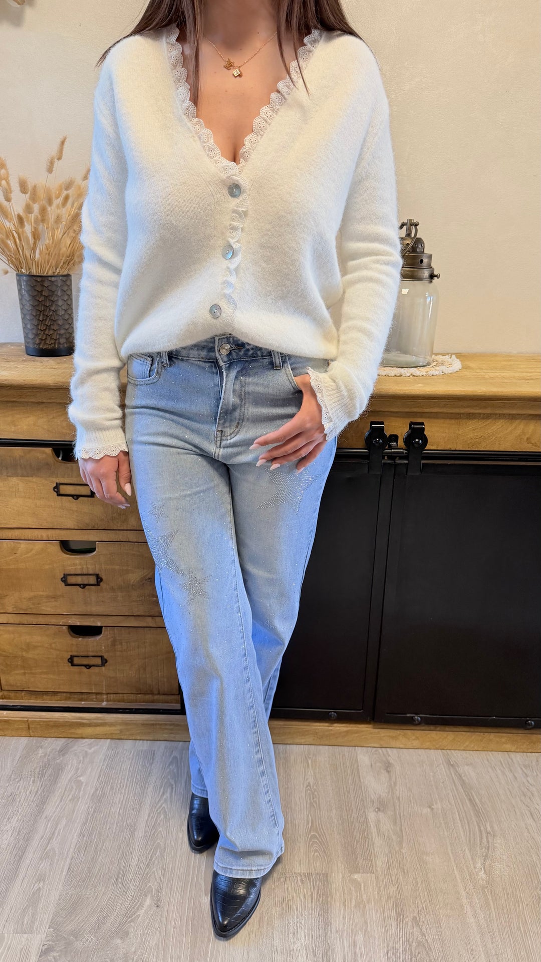 Gilet Énora blanc