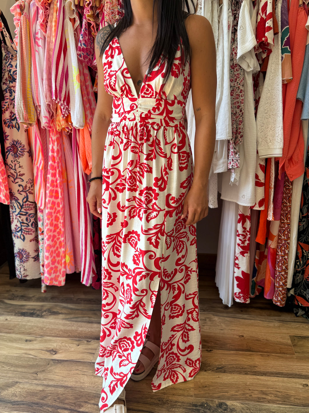 Robe Étienne rouge CURVY