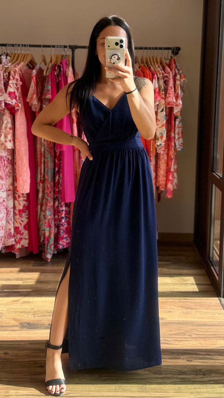 Robe longue Molly Marine CURVY