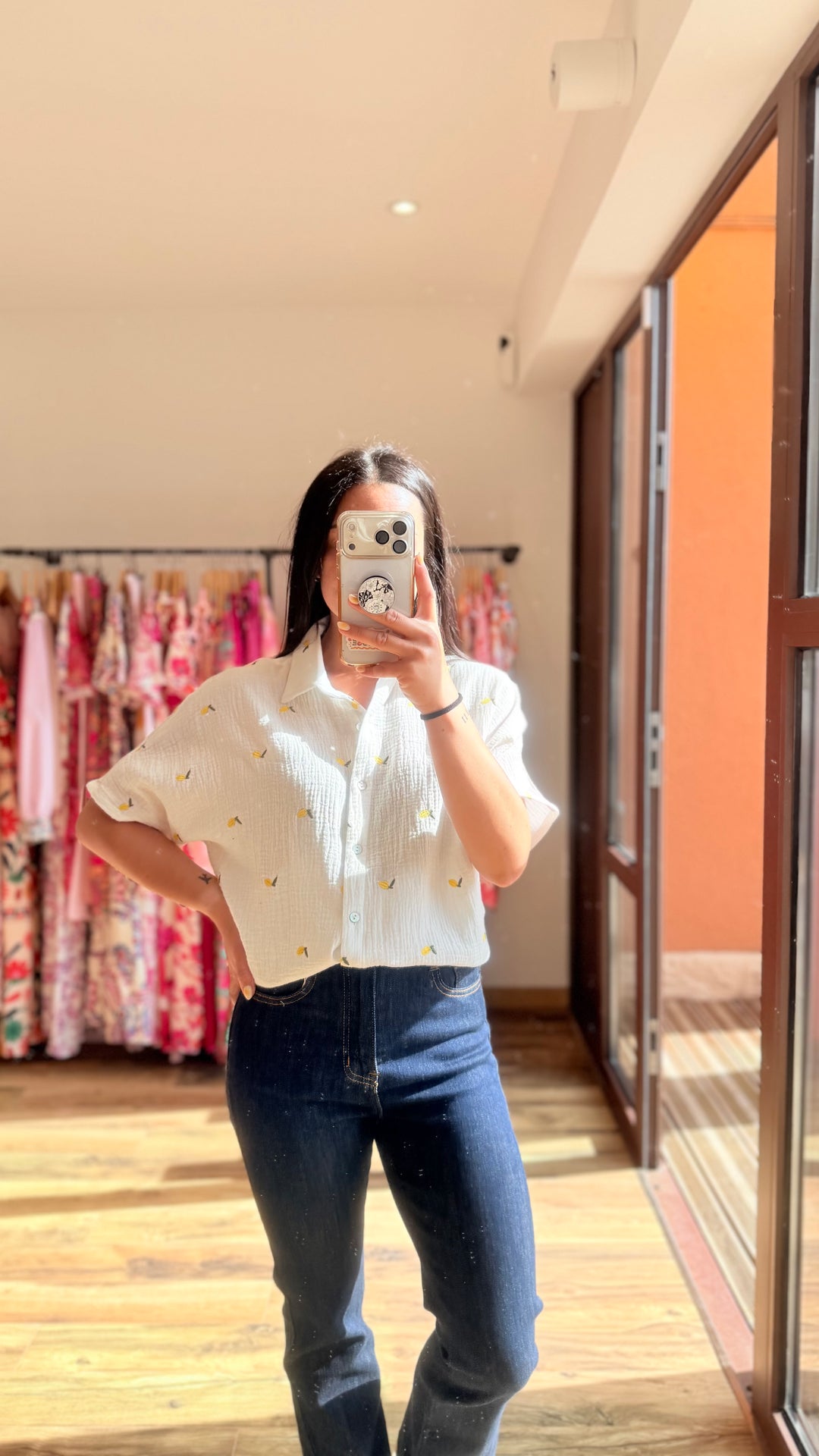 Chemise gaze citrons