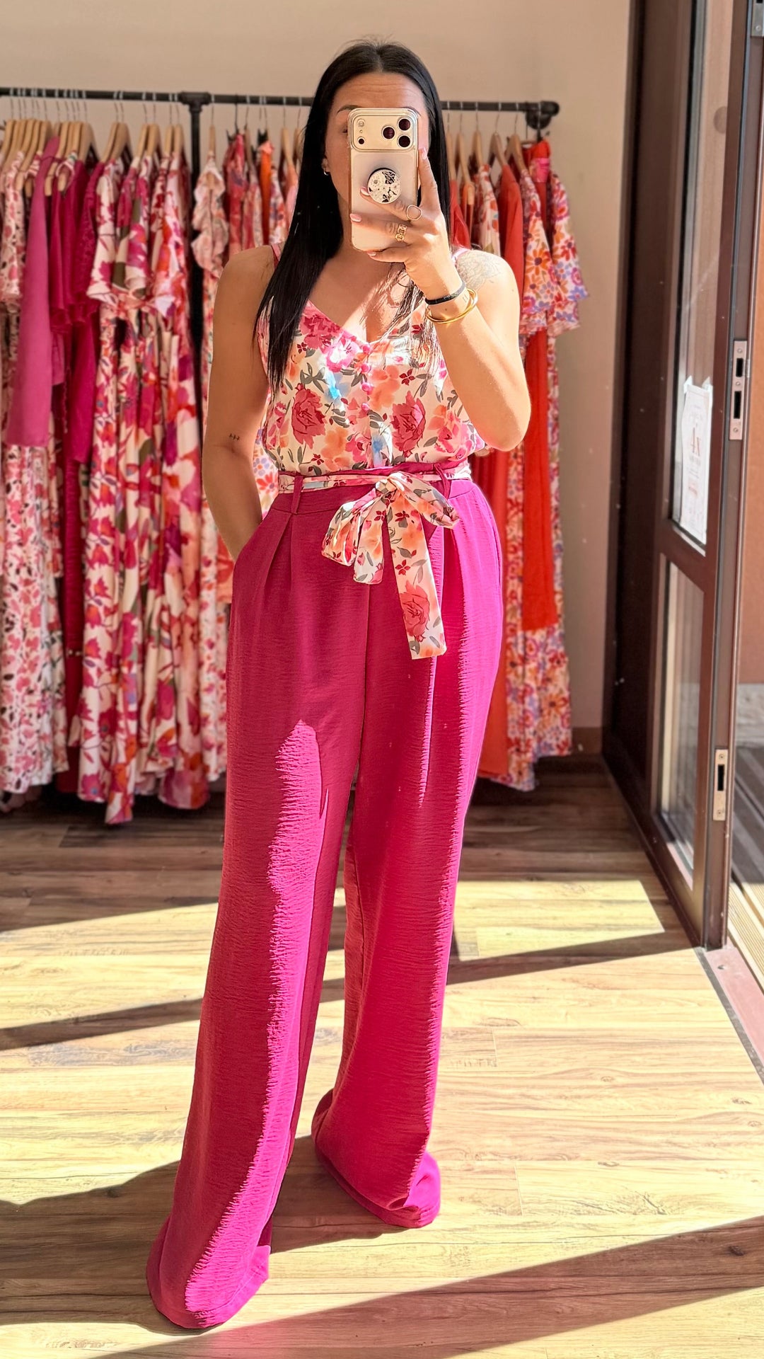 Pantalon Candice fushia CURVY
