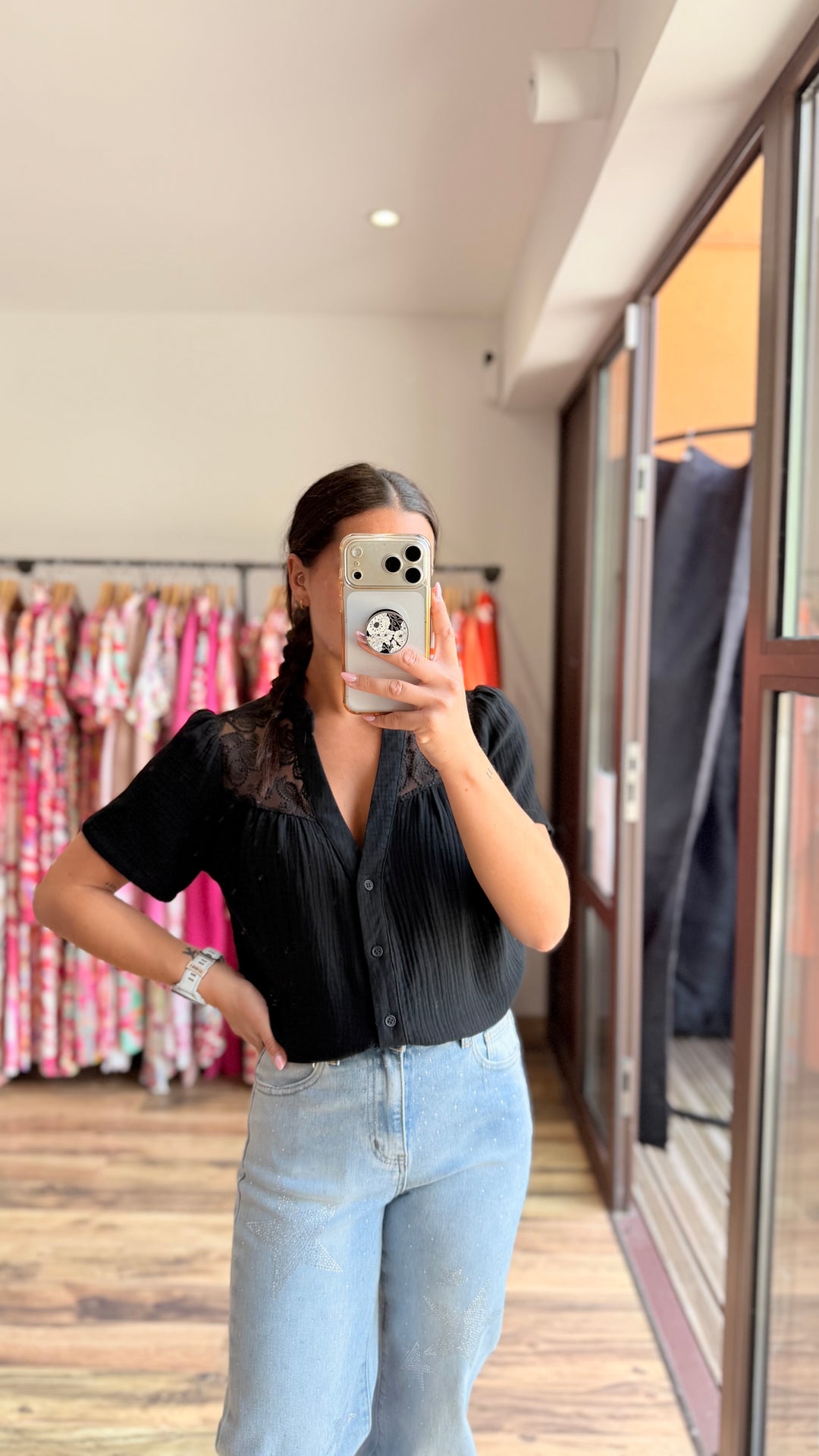 Chemise Dana noir CURVY