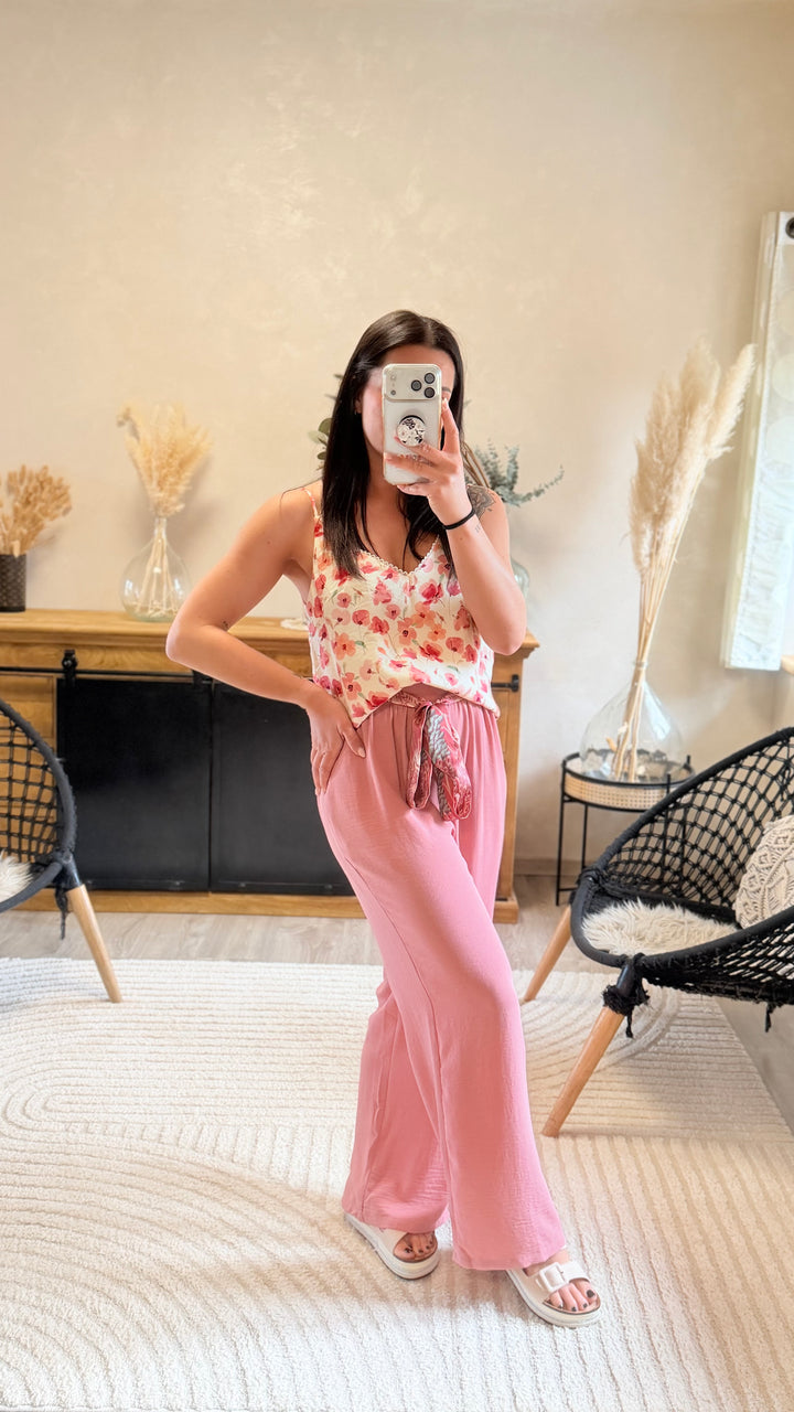 Pantalon Wilma rose (PRÉCOMMANDE expédition autour du 5 mai)