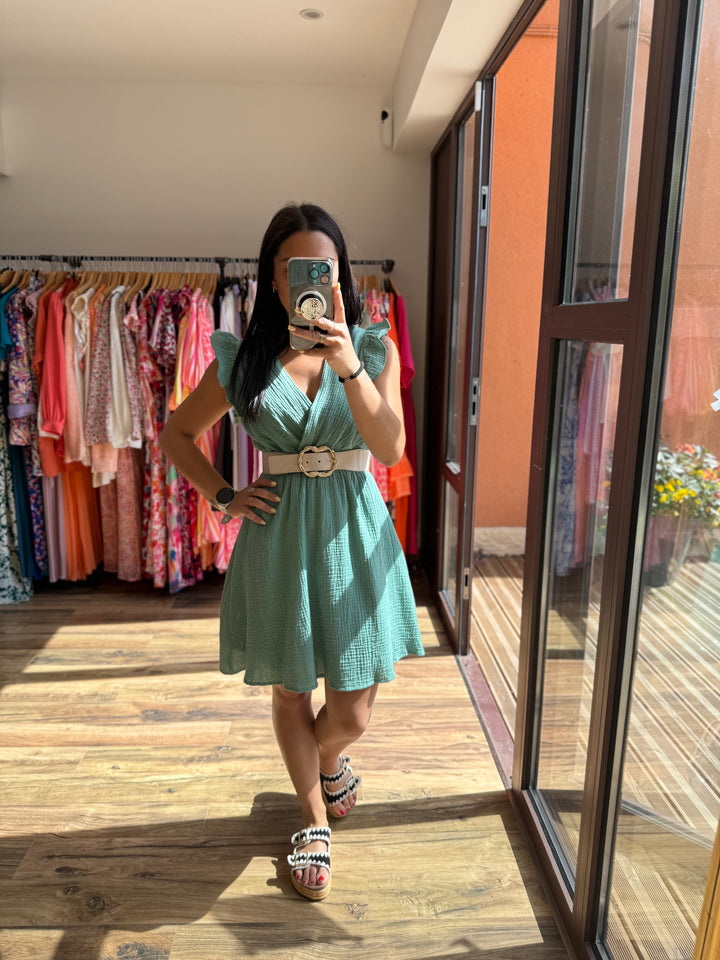 Robe Maya vert d’eau CURVY