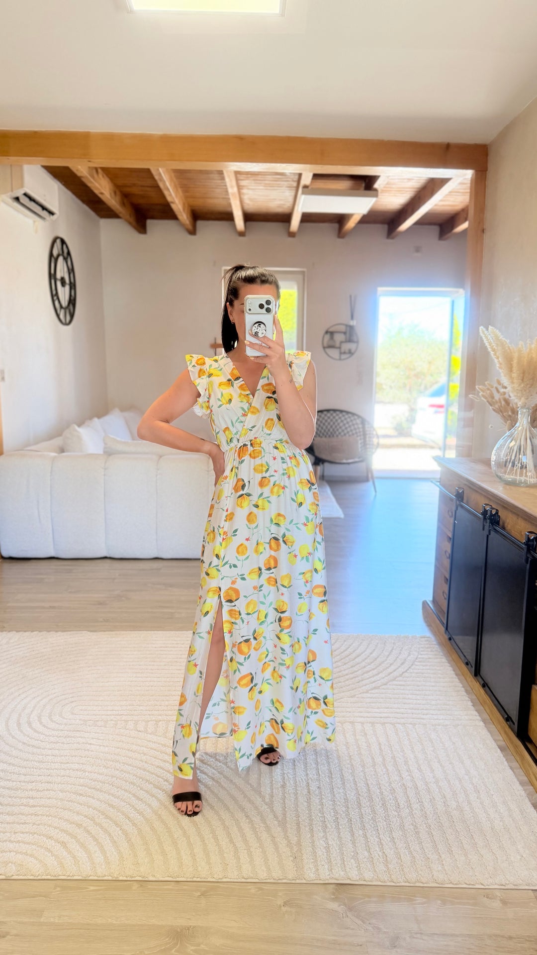 Robe longue citrons